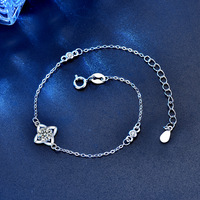 XRZ006 luxe 925 argent Sterling VVS 0.5 Ct Moissanite bijoux fins fleur moulin à vent charme mode Bracelet pour femmes cadeau