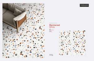 กระเบื้องพอร์ซเลนพรีเมียมลายเทอร์ราซโซ่สีขาว MARMOREAL ขนาด 600x1200 มม. ผิวแบบแกะสลัก - Product Image 2