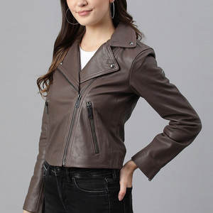 2026 Autumn Quilted Women Leather Jacket Soft Fabric Waterproof Eco-Friendly <b>Nylon</b> Lining Wholesale Manufacturer - Product Image 3