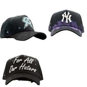 Casquette de baseball unisexe Snapback réglable Broderie de strass Motif de lettres Tissu commun 100% coton - Product Image 2