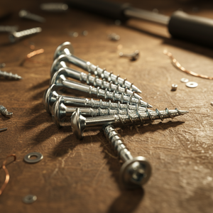 Tornillo Autorroscante de Cabeza Pan Phillips de Acero al Carbono de Alta Resistencia, Niquelado/Zincado, para Madera, Plástico y Material Delgado, Medidas en Pulgadas/Métricas - Product Image 1