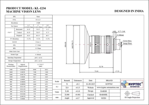 Objectif de vision industrielle haute résolution 8 mm avec 25 mégapixels et format d'objectif de 1,1 pouce - Product Image 6