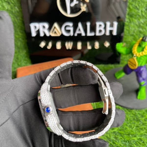 Reloj de Pulsera de Oro Amarillo con Moissanita para Hombre, Estilo Ejecutivo, Brillante como un Diamante, Resistente al Agua, de Acero Inoxidable, Diseño Urbano - Product Image 5