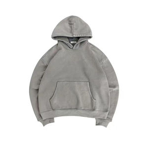 Wholesale Blank Cotton Ladies Hoodie Long Sleeve Womens <b>Crop</b> <b>Top</b> Hoodie Custom logo Cropped Raw Hem Hoodies - Product Image 1