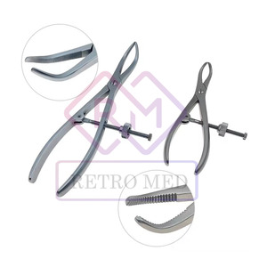 Instrumentos quirúrgicos veterinarios MEDICAB, fórceps de sujeción de hueso de acero inoxidable, reducción Manual de falanges, mordazas dentadas MOL CE - Product Image 1