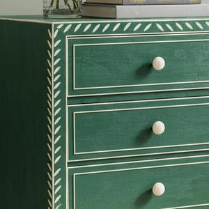 Cómoda de Almacenamiento con Incrustaciones de Hueso Verde y Blanco de Primera Calidad, Muebles Elegantes Hechos a Mano para Interiores del Hogar a Precio Directo de Fábrica - Product Image 1