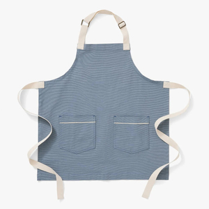 Tablier en toile sans manches vert olive, style simple, avec poches, lavable en machine, écologique, résistant à l'eau pour les produits de nettoyage - Product Image 6