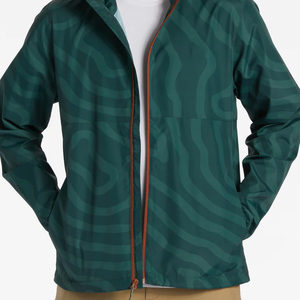 Chaqueta cortavientos de invierno personalizada para hombre, tela impermeable a prueba de viento texturizada de alta calidad con cuello levantado Ronpex - Product Image 2