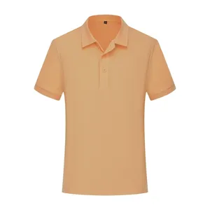 100% Polyester CVC 220g décontracté brodé avec bouton décoration été imprimé motif à manches courtes POLO T-shirt pour hommes - Product Image 6