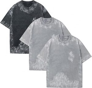 Camisetas Oversize para Hombre, Lavado Ácido, Corte Holgado, Estilo Vintage, Camisetas con Logotipo Personalizado, Etiquetas Impresas, Nuevos Diseños - Product Image 6