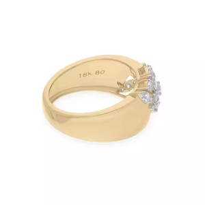 Anillo de Bodas de compromiso de oro amarillo de 10K/14K/18K de diamante cultivado en laboratorio de corte redondo clásico de suministro directo de fábrica para mujer - Product Image 2