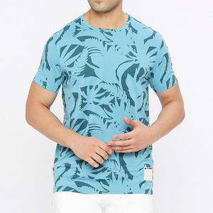 Alta calidad 220-240 GSM Drop Shoulder Camisetas de peso pesado Camisetas de algodón de peso pesado personalizadas Mock Neck Camisetas de gran tamaño Hombres - Product Image 2