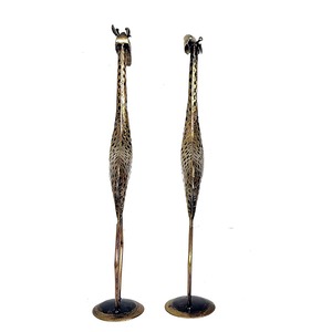 Grand or girafe Figurine décorative Animal pièce maîtresse pour la maison bureau affichage cadeau Table Accent moderne Jungle thème - Product Image 6