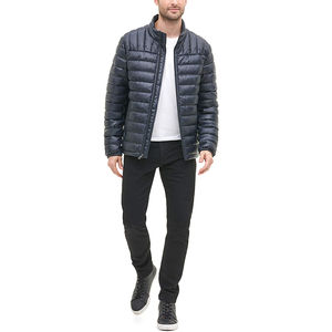 Chaqueta acolchada de invierno para hombre, transpirable, negra, con cuello levantado, con burbujas acolchadas, con cierre de cremallera, novedad de 2025 - Product Image 4