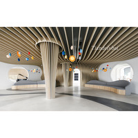 Plafonds décoratifs intérieurs modernes personnalisés, dalles acoustiques en aluminium, faux plafond, panneau insonorisant en métal couleur bois