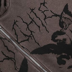 Latest Design <b>Zip</b> <b>up</b> <b>Hoodie</b> Long Sleeve Y2K Vintage Graphic Aesthetic Streetwear Oversized Hoodies for Men's - Product Image 3