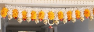 Diwali telón de fondo Toran puerta colgante caléndula Pooja Mandir Floral cenefa entrada boda templo decoración Nuevo Hogar regalo - Product Image 2