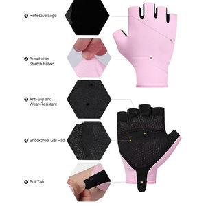 Logo personnalisé Gants de cyclisme demi-doigts Gants de cyclisme personnalisés Gants de sport de plein air personnalisés en gros - Product Image 4