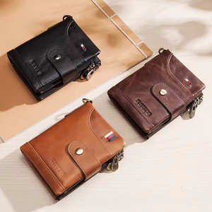 Cartera Corta de Cuero Genuino para Hombre, Cuero Real, Anti-RFID, Bloqueo, Cuero Puro 2026 - Product Image 2