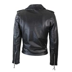 Veste en cuir véritable pour femme de haute qualité, automne 2026, avec poches, fermeture éclair en peau de mouton, style motard, 2026 - Product Image 5