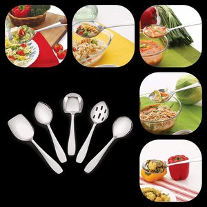 Ensemble de couverts en acier inoxydable écologiques de style américain MIINOX, 5 pièces, cuillères de service pour la cuisine, le camping - Product Image 5