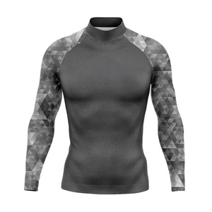 Traje de baño de surf de una pieza con patrón sólido de manga larga para hombre, protección UV, mallas de natación, camisa para surf y buceo - Product Image 2
