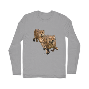 T-shirt classique à manches longues Cheetah Brothers, 220 grammes, T-shirt de fitness avec motif imprimé, numéro de modèle imprimé sur les T-shirts - Product Image 3