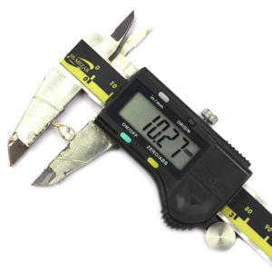 Pendentif Moissanite en forme de poire 10 mm, fait main, en argent sterling plaqué or, certifié IGI, pour le mois de naissance de avril - Product Image 4