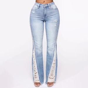 Custom Private Label Slim <b>Jeans</b> for <b>Women</b> Skinny High Waisted Blue Denim Pencil <b>Jeans</b> <b>Stretch</b> Pants Woman Pants OEM Breathable - Product Image 1