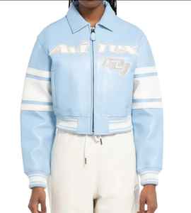 แจ็คเก็ตบอมเบอร์ลำลองบุรุษหนังวัวแท้ 100% ผลิตตามสั่ง ไซส์ใหญ่ ซิป ขนสัตว์ฟ็อกซ์รักษ์โลก สำหรับฤดูร้อน ปักลาย OEM - Product Image 3