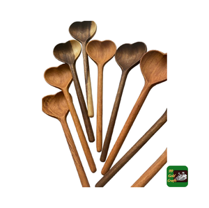 Utensilio de madera de bambú de cocina de Venta caliente, cuchara de corazón para mezclar, cuchara agitadora para hornear de mango largo (Elysia WA + 84789310321) - Product Image 3