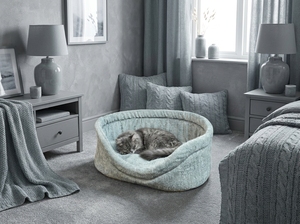 Cama Ovalada para Mascotas con Laterales Altos No. 1 (Textil) 44*33*16 - Product Image 3