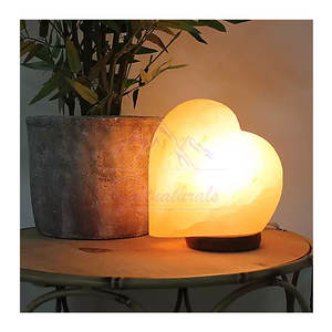 2025 último diseño lámpara de sal con forma de corazón lámpara de sal hecha a mano artículo decorativo para el hogar más vendido - Product Image 4