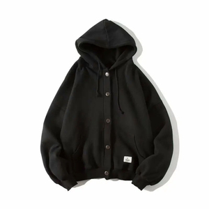 Wholesale Embroidery logo <b>Full</b> <b>Zip</b> up <b>Hoodies</b> Men Streetwear Custom Heavyweight Cotton Y2k Puff Print <b>Hoodies</b> Men - Product Image 2