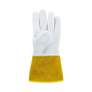 Vente en gros de gants de soudeur Fournisseur pas cher 4 gants de soudage TIG à l'argon en cuir de vache résistant à la chaleur pour le travail manuel et la sécurité - Product Image 2