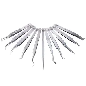 แหนบถอนขนตาสแตนเลสปลายแหลมอุปกรณ์แต่งหน้าปรับแต่งสีได้โลโก้ส่วนตัว - Product Image 3