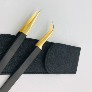 แหนบต่อขนตาปลอมสีดำทอง - Product Image 6