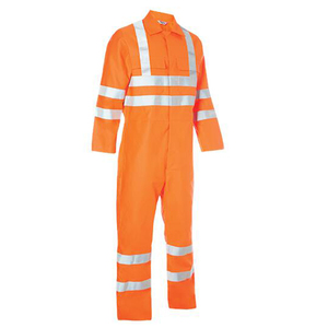 Salopette de protection respirante en poly coton Combinaison réfléchissante haute visibilité grande taille avec certificats EN et GS - Product Image 5