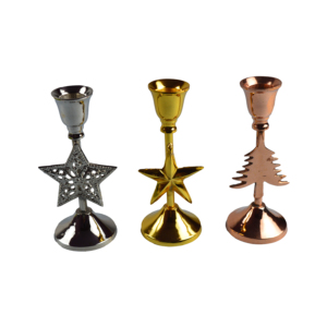 Acabado dorado Chapado en latón El mejor diseño Portavelas Decoración de mesa Soporte de luz en T Metal de aluminio a precio al por mayor - Product Image 3