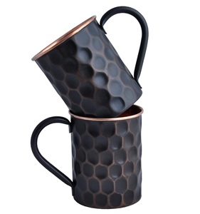 Beautiful Design Hot Selling Black Finished Copper Beer Coffee Mug Kitchen Decorative Dishwasher Microwave Safe <b>Gift</b> <b>Box</b> - Product Image 1