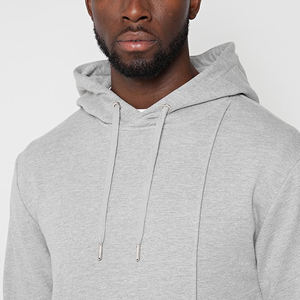 Sudadera con capucha de felpa francesa gris ligera Jogger Slim Fit logotipo personalizado de alta calidad Fitness deportes hombres gimnasio sudaderas con capucha - Product Image 4