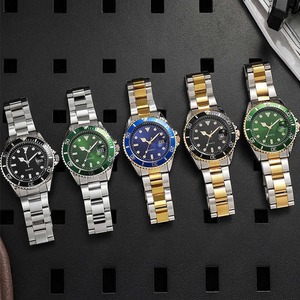 Reloj de pulsera de acero inoxidable de lujo para hombre Logotipo personalizado Esfera de 40mm Caja de aleación Correa de silicona de 20mm Estilo de negocios Reloj de cuarzo Elegante - Product Image 1