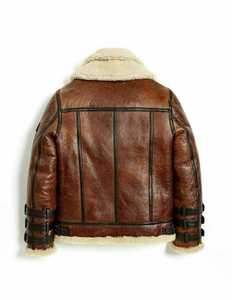 Veste d'hiver Tout temps Hiver chaud Épaisse Veste en cuir de mouton fourrure de mouton longue Veste en cuir de mouton pour homme avec design en fourrure Confortable - Product Image 4