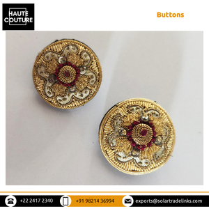 Mới Đến Cao Nhất Bán Chất Lượng Tuyệt Vời Đính Cườm Vàng Tay Thêu Nút Vải Với Pháp Knots Cho Bán - Product Image 3