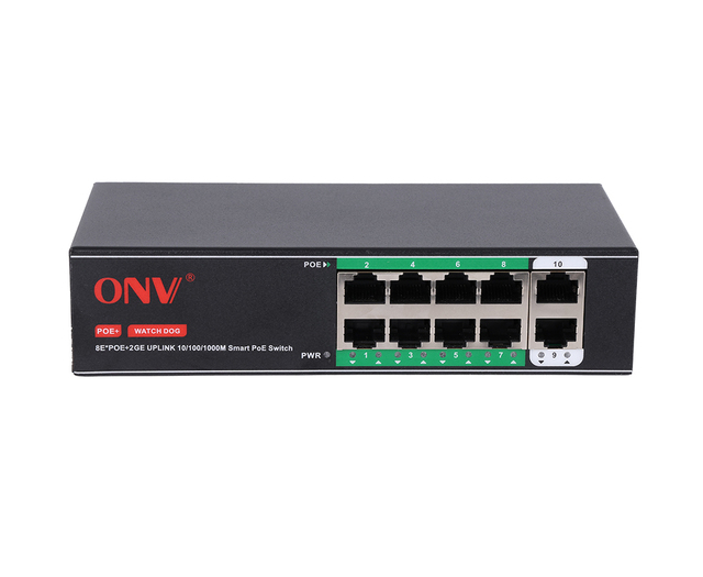 Smart PoE Switch 10-port Gigabit Uplink Smart PoE Switch ONV-H1108PGS