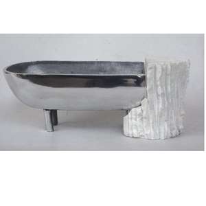 Haute qualité ovale en aluminium et marbre bol Table à manger décor bol décoratif bol de service maison Table artisanat moderne - Product Image 6