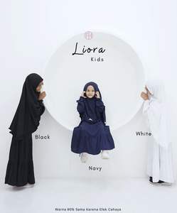 Ensemble Abaya pour Filles en Rayonne Colorée, Tissu Respirant, Porté Quotidien, Vente Mondiale - Product Image 2