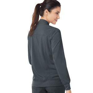 Chaqueta de calentamiento de enfermería atlética delgada para mujer Uniforme médico informal con cremallera Exfoliante elástico para uso hospitalario - Product Image 2