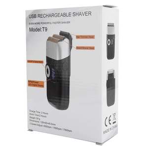 Rasoir Électrique Rechargeable pour Hommes, Tondeuse à Double et Triple Lames, Écran d'Affichage, Étanche IPX7, Lavable, Lames de Rechange Allemandes - Product Image 3