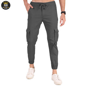 Pantalones Cargo Duraderos, Transpirables y Resistentes al Viento para Hombre, con Cierre de Botones, Diseño de Longitud Completa, Material de Poliéster/Algodón de Alta Calidad - Product Image 1